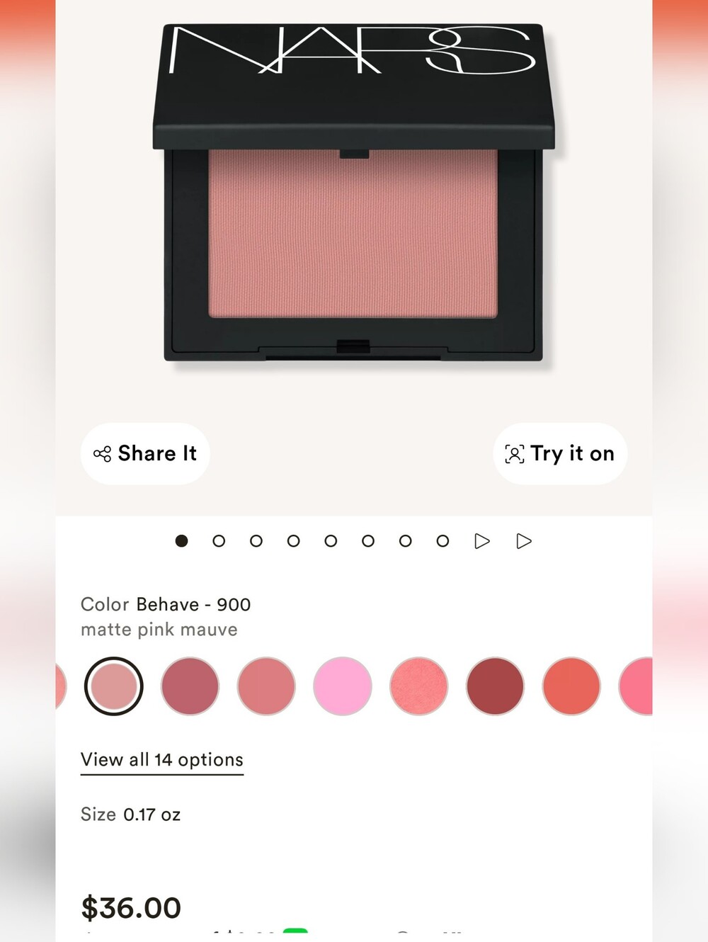 NARS Matte Blush — Behave